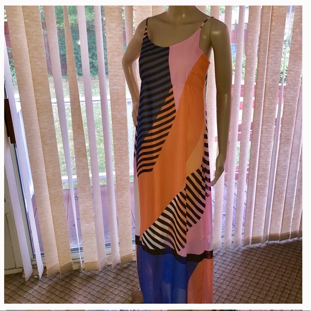 ANA a.n.a. brand colorful maxi dress sz medium